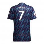 Camiseta Arsenal Jugador Saka Tercera 2021-2022