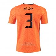 Camiseta Paises Bajos Jugador De Ligt Primera 2020-2021