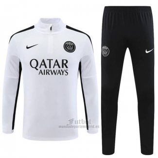 Chandal de Sudadera del Paris Saint-Germain Nino 2023-2024 Blanco