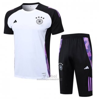 Chandal del Alemania Manga Corta 2024-2025 Blanco - Pantalon Corto