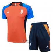 Chandal del Juventus Manga Corta 2024-2025 Naranja - Pantalon Corto