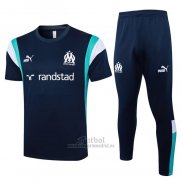 Chandal del Olympique Marsella Manga Corta 2023-2024 Azul