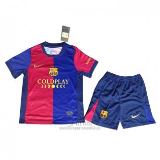 Camiseta Barcelona Coldplay Primera Nino 2024-2025