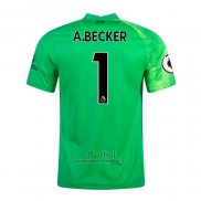 Camiseta Liverpool Portero Jugador A.Becker 2021-2022 Verde