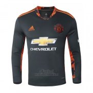 Camiseta Manchester United Portero Manga Larga 2020-2021 Negro