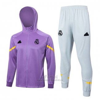 Chandal con Capucha del Real Madrid 2024-2025 Purpura