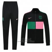 Chandal de Chaqueta del Barcelona Nino 2020-2021 Rosa y Verde