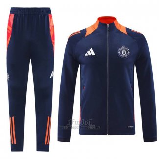 Chandal de Chaqueta del Manchester United Nino 2024-2025 Azul