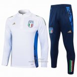 Chandal de Sudadera del Italia 2024-2025 Blanco