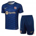 Chandal del Barcelona Manga Corta 2024-2025 Azul - Pantalon Corto