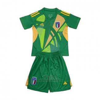 Camiseta Italia Portero Nino 2024-2025 Verde