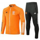 Chandal de Chaqueta del Manchester United 2020-2021 Naranja