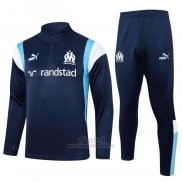 Chandal de Sudadera del Olympique Marsella 2023-2024 Azul Oscuro