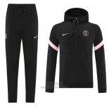 Chandal de Sudadera del Paris Saint-Germain 2021-2022 Negro y Rosa