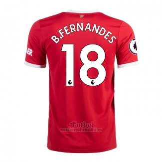 Camiseta Manchester United Jugador B.Fernandes Primera 2021-2022