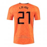 Camiseta Paises Bajos Jugador F.De Jong Primera 2020-2021