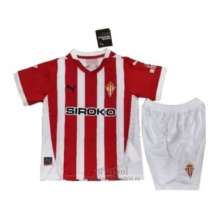 Camiseta Sporting de Gijon Primera Nino 2024-2025