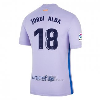 Camiseta Barcelona Jugador Jordi Alba Segunda 2021-2022