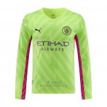 Camiseta Manchester City Portero Manga Larga 2023-2024 Verde