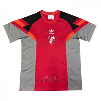 Camiseta Pre Partido del River 2024 Gris Rojo