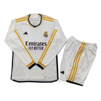 Camiseta Real Madrid Primera Nino Manga Larga 2023-2024