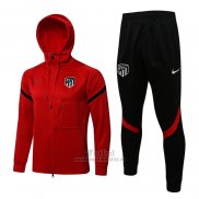 Chandal con Capucha del Atletico Madrid 2021-2021 Rojo