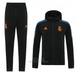 Chandal con Capucha del Real Madrid 2021-2022 Negro