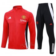 Chandal de Chaqueta del Manchester United Nino 2024-2025 Rojo