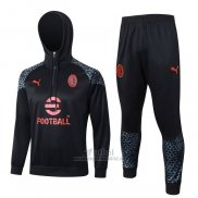 Chandal de Sudadera del AC Milan 2023-2024 Negro