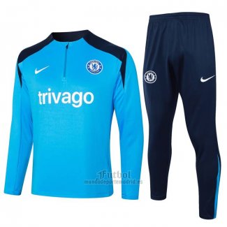 Chandal de Sudadera del Chelsea Nino 2024-2025 Azul