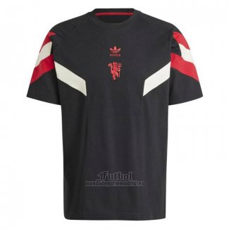 Camiseta Pre Partido del Manchester United 2024 Negro