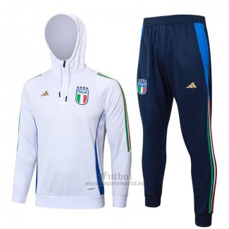 Chandal de Sudadera del Italia Nino 2024-2025 Blanco