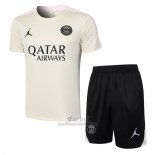 Chandal del Paris Saint-Germain Jordan Manga Corta 2024-2025 Amarillo - Pantalon Corto