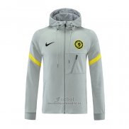 Chaqueta con Capucha del Chelsea 2021-2022 Gris