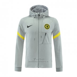 Chaqueta con Capucha del Chelsea 2021-2022 Gris