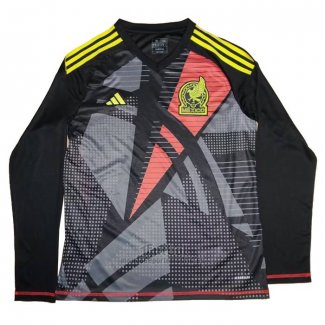 Camiseta Mexico Portero Manga Larga 2024 Negro