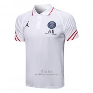 Camiseta Polo del Paris Saint-Germain Jordan 2021-2022 Blanco