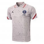 Camiseta Polo del Paris Saint-Germain Jordan 2021-2022 Gris