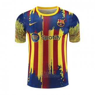 Camiseta de Entrenamiento Barcelona 2023-2024 Amarillo y Azul