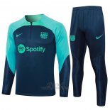 Chandal de Sudadera del Barcelona Nino 2023-2024 Azul