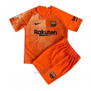 Camiseta Barcelona Portero Nino 2021-2022 Naranja