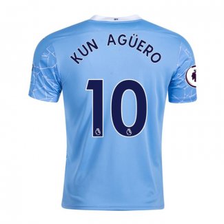 Camiseta Manchester City Jugador Kun Aguero Primera 2020-2021