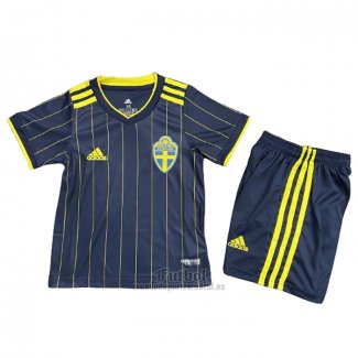 Camiseta Suecia Segunda Nino 2020-2021