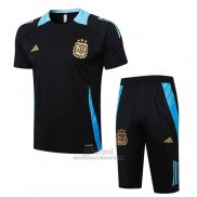 Chandal del Argentina Manga Corta 2024-2025 Negro - Pantalon Corto