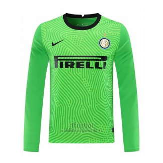 Camiseta Inter Milan Portero Manga Larga 2020-2021 Verde