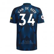 Camiseta Manchester United Jugador Van De Beek Tercera 2021-2022