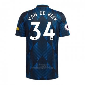 Camiseta Manchester United Jugador Van De Beek Tercera 2021-2022