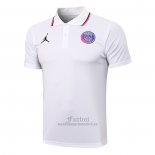 Camiseta Polo del Paris Saint-Germain Jordan 2021-2022 Blanco