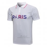 Camiseta Polo del Paris Saint-Germain Jordan 2021-2022 Blanco