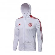 Chaqueta con Capucha del Manchester United 2021-2021 Blanco